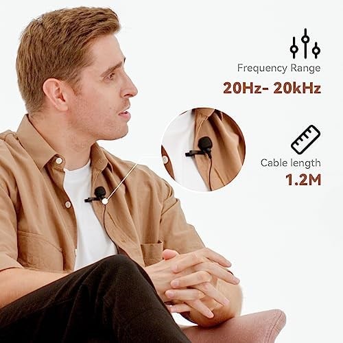 HollyView Hollyland mikrofon kravat harici kablolu 3,5 mm çok yönlü kablosuz mikrofon sistemi için Lark Max (2 paket)