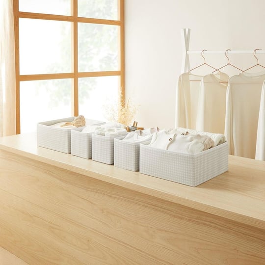 Home Wave 6lı Gri Pötikare Çekmece İçi Düzenleyici Kutu 2 Adet 28 X 28 X 13 / 2 Adet 28 X 13 X 13 / 2 Adet 14 X 14 X 13 Cm