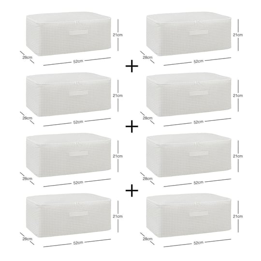 Home Wave 8li Orta Boy Gri Pötikare Hurç Set 52 X 28 X 21 Cm