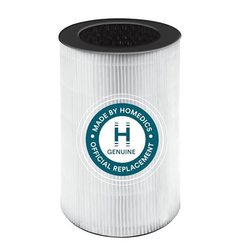 HoMedics TotalClean, 360 Derece Hepa Hava Temizleyici Yedek Filtre Aktif Karbon ile Havadaki Kirlenticilerin%99unu gidermek için HoMedics Hava Temizleyici Modelleri AP-T30 ve AP-T30WT için