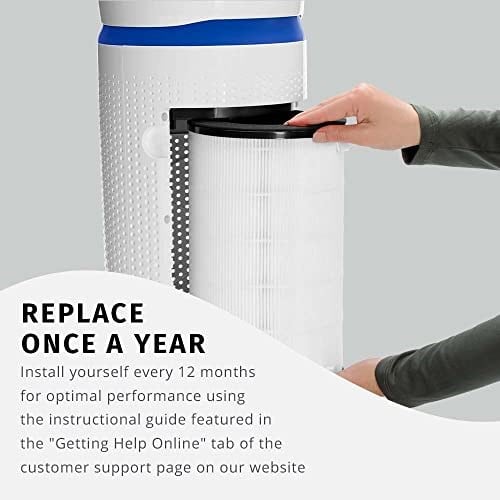 HoMedics TotalClean, 360 Derece Hepa Hava Temizleyici Yedek Filtre Aktif Karbon ile Havadaki Kirlenticilerin%99unu gidermek için HoMedics Hava Temizleyici Modelleri AP-T30 ve AP-T30WT için