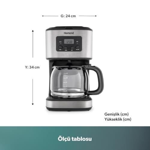 Homend Coffeebreak 5006h Otomatik Zaman Ayarlı XL (12 Fincan) Filtre Kahve Makinesi