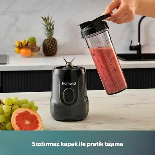 HOMEND Homend Mixfresh 7026H Kişisel Smoothie Blender Antrasit Siyah