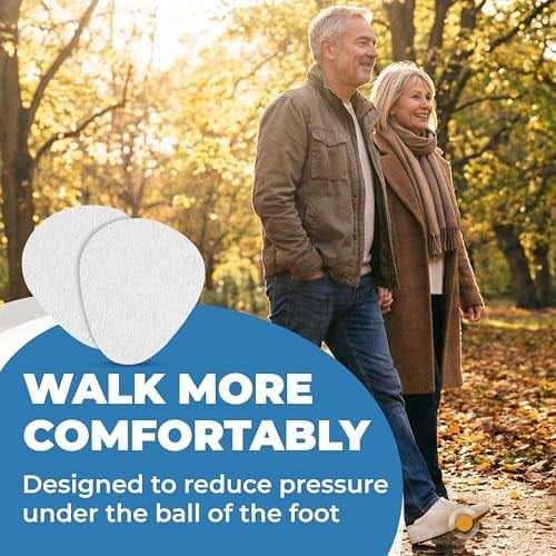 Homergy Metatarsal Pedler - Kadınlar ve Erkekler için Ayak Pedleri - Ağrı Giderme için Ayak Pedleri - Metatarsalji için Ön Ayak Pedleri, Mortons Nöroma - 1/4 inç Kalınlık - 12 Adet