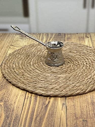 Hometarz Paslanmaz Çelik Desenli Döküm Cezve 50 ml Gümüş