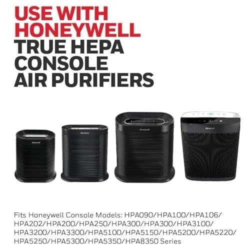 Honeywell HEPA Hava Temizleyici Filtre R, HPA 100/200/300 ve 5000 Serisi için 1li Paket - Havadaki Alerjen Hava Filtresi Orman Yangını/Duman, Polen, Hayvan Kepeği ve Tozu Hedefler