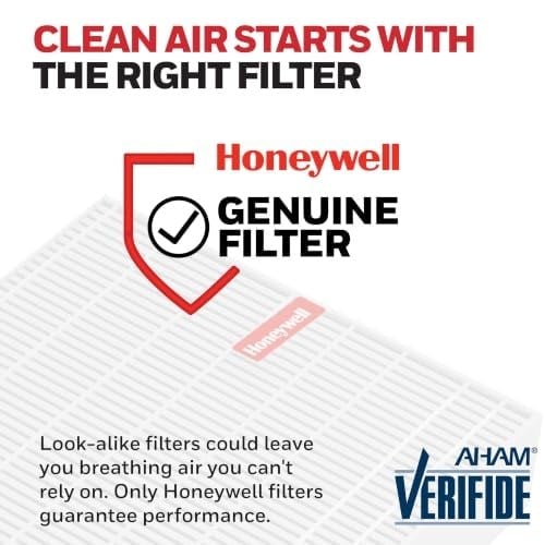 Honeywell HEPA Hava Temizleyici Filtre Kiti - 3 HEPA R Yedek Filtre ve 4 A Karbon Önceden Kesilmiş Ön Filtre İçerir - Havadaki Alerjen Hava Filtresi Orman Yangını/Dumanı, Polen, Pet Dander ve Tozu