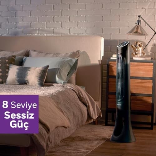 HONEYWELL QuietSet Tower HYF290, 8 Hız Ayarı, 80 Derece Salınım, Zamanlayıcı Fonksiyonu, Uzaktan Kumanda, Kısma Seçenekleri
