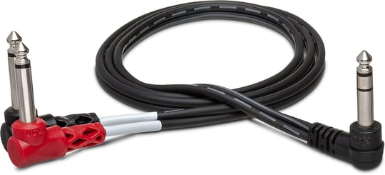 Hosa 1/4 inç TRS (M) - Dual 1/4 inç TS (M) 90 Açılı Insert Kablo 1 m (STP-201RR)