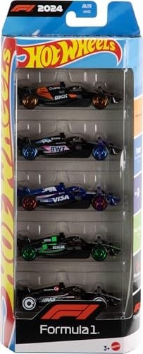 Hot Wheels Formula 1 5li Araba Seti, F1 yarış takımlarından ilham alan 5 adet 1:64 ölçekli metal araç, koleksiyona uygun yarış arabaları, JGF58