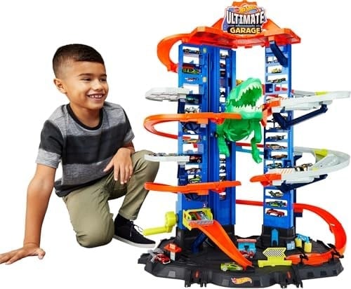 Hot Wheels HW Robotik T-rex Ultimate Garaj™ Hot Wheels Robotik T-rex Ultimate Garaj, 100den Fazla Aracı Kolayca Saklayabilir GJL14 GJL14