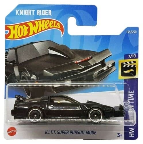 Hot Wheels - K.I.T.T. Süper Takip Modu - HW Ekran Zamanı 7/10 - HCV39 - Kısa Kart - Knight Rider - Pontiac Firebird Trans Am - Mattel 2022