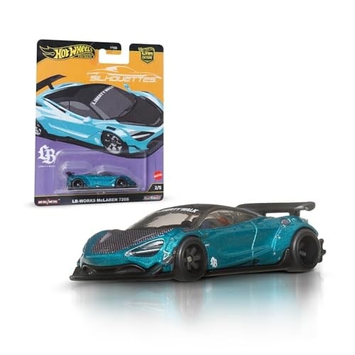 Hot Wheels Premium Araba Kültürü Siluetleri 1:64 Ölçekli Döküm LB-Works McLaren 720S Araç Gerçek Biniciler Lastikler ve Metal/Metal Gövde ve Şasi