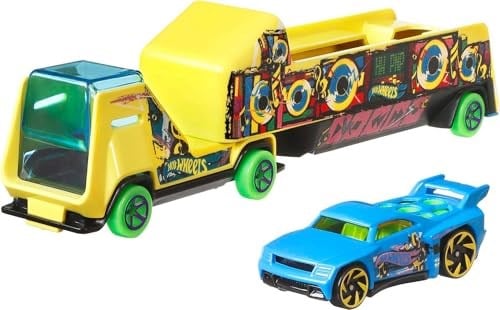 HOT WHEELS SÜPER TIR SERİSİ Hot Wheels Taşıyıcı Tırlar - Enerjik Ayrıntılarla Dolu Spor Arabalı Süper Tırlar - BDW51 BDW51
