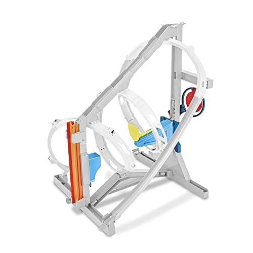 Hot Wheels Track Builder Spiral Dönüşlü Pist Oyun Seti, yaratıcı spiral pist yarışları, hedefi vurmanın 2 yolu, 1 adet Hot Wheels araç dahil, 6 yaş ve üzeri HDX79