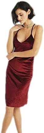 House of Silk Kadife Saran Slip Elbise Ateş Kırmızı XS