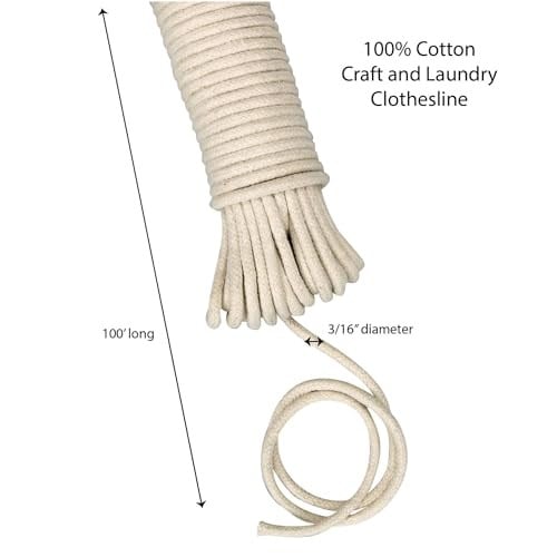 Household Essentials Cotton Clothesline 3/16
