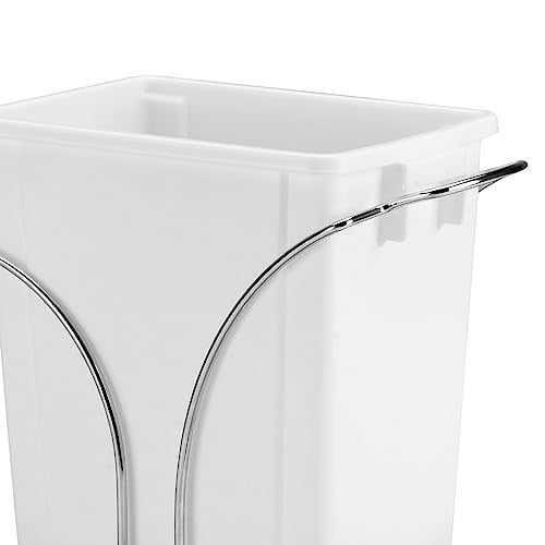 Household Essentials Glidez Krom Kaplama Çelik Çekme/Kaydırmalı Gizli Tekli 9 Galon Plastik Çöp Kovası Dolap Altı Kullanım için - Standart Boy Dolap,  - Seçenekler: 9 gallon, 5 gallon, 9 gallon double
