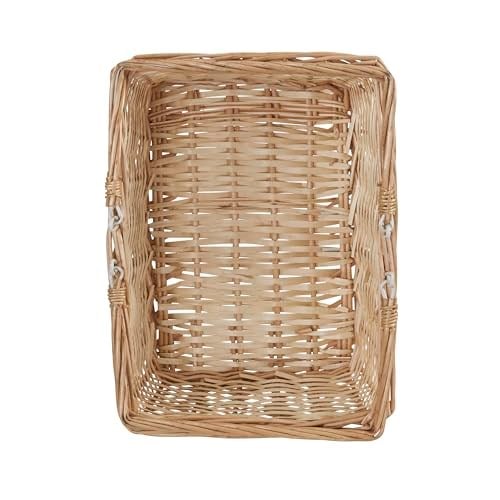 Household Essentials ML-2202 Kulplu Üstü Açık Pazar Sepeti, Kahverengi