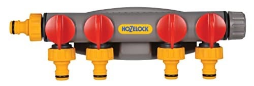 Hozelock 2150H Dört Çıkışlı, Dörtlü (4lü), Vanalı Musluk Bağlantısı, Dağıtıcı Adaptörü