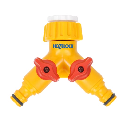 HOZELOCK 2256H Çift Çıkışlı, İkili (2li), Vanalı Musluk Bağlantısı, Dağıtıcı Adaptörü