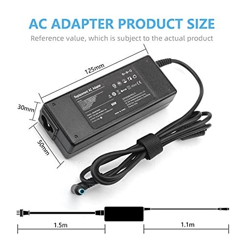 HP 250 255 G2 G3 G4 G5 Dizüstü Bilgisayar Adaptörü, HP Pavilion X360 15 17, HP ProBook G3 G4 G5 G6 G7 Serisi 430 440 450 55 47 0 640 645 655 Konnektör: 4,5 mm x 3,0 mm