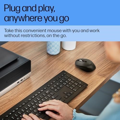 HP S1000 Plus Sessiz USB Kablosuz Bilgisayar Sessiz Fare 1600DPI USB Mouse