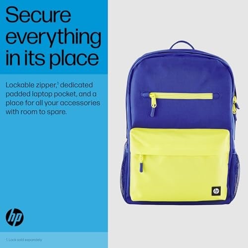 HP Üniseks Campus sırt çantası, dizüstü bilgisayar sırt çantası, 15,6 inç dizüstü bilgisayar bölmesi