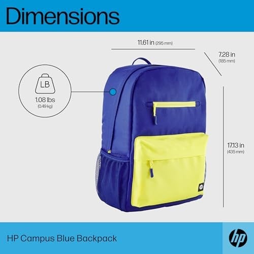 HP Üniseks Campus sırt çantası, dizüstü bilgisayar sırt çantası, 15,6 inç dizüstü bilgisayar bölmesi