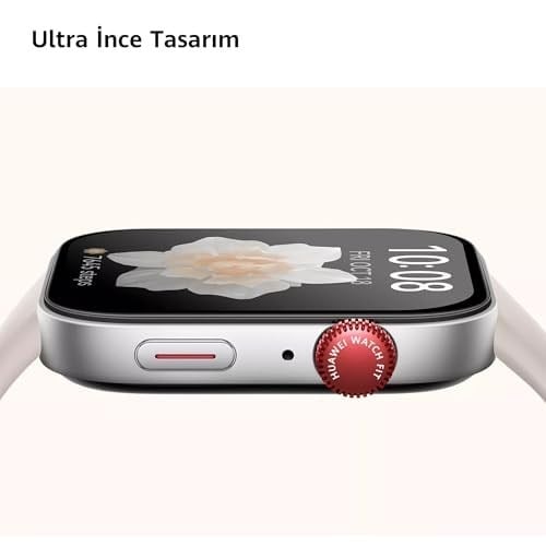 HUAWEI WATCH FIT 3 Akıllı Saat, iOS ve Android ile uyumlu, 1.82 inç AMOLED Ekran, Ultra İnce Tasarım, Kapsamlı Sağlık Takibi, Kapsamlı Sağlık Yönetimi, 10 Güne Kadar Pil Ömrü, Siyah