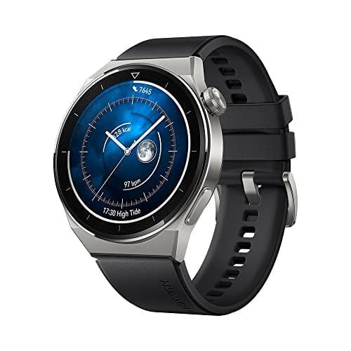 Huawei Watch GT 3 Pro 46mm Titanyum Kasa ve Siyah Kauçuk Kayış Akıllı Saat
