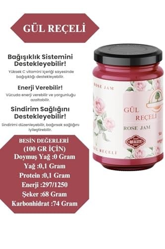 HUDOT Premium Gül Reçeli%65 Meyve – Doğal, Katkısız ve Koruyucusuz