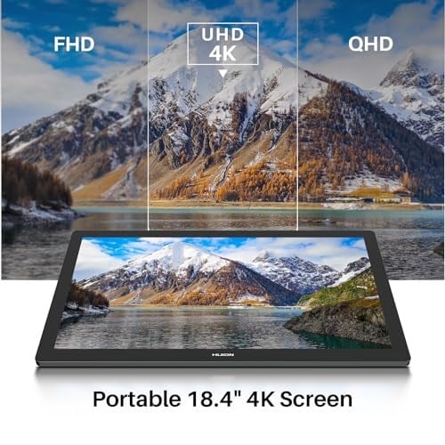 HUION KAMVAS Pro 19 4K UHD Dokunmatik ekran çizim tableti