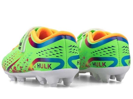 Hulk 129 Cırtlı Filet Numara 32 Çocuk Futbol Krampon Neon Yeşil_Neon Oranj