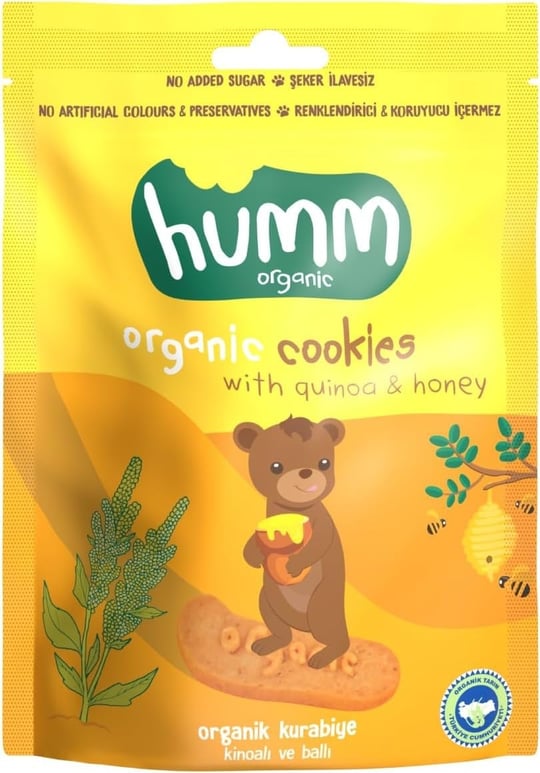 Humm Organic Ballı Kinoalı Kurabiye 1 Paket(55 Gr x 1 Adet)