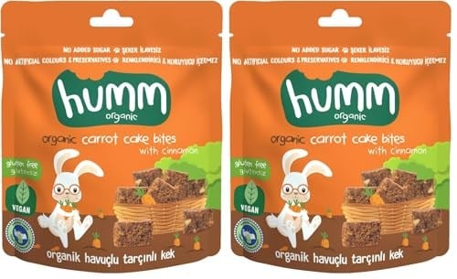 Humm Organic Glutensiz Vegan Havuçlu ve Tarçınlı Kek 2li paket