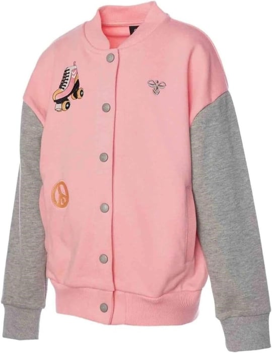 Hummel Dagnes Bomber Çocuk Pembe Yuvarlak Yaka Ceket