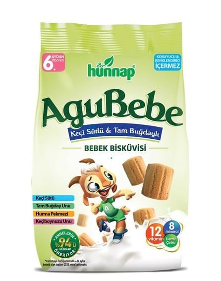 Hünnap Keçisütlü Vitaminli Bebe Bisküvisi 200gr