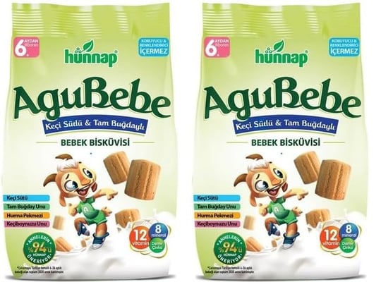 Hünnap Keçisütlü Vitaminli Bebe Bisküvisi 200gr 2li paket