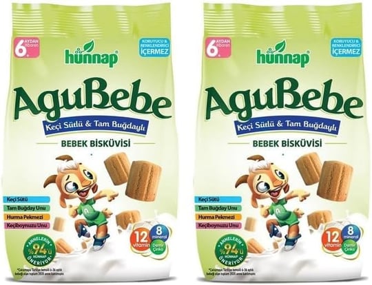 Hünnap Keçisütlü Vitaminli Bebe Bisküvisi 200gr 2li paket