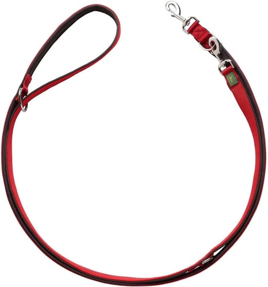HUNTER Ayarlanabilir kılavuz ipi NEOPREN, renk: kırmızı/siyah, dayanıklı naylon, 3 kademeli ayarlama imkanı, yumuşak neopren dolgu, günlük kullanım ve antrenman için ideal, Boyut: 15/200