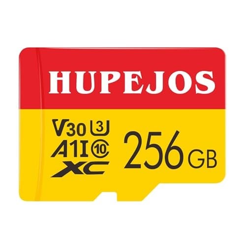 HUPEJOS 256GB Hafıza Kartı, Full HD, SD Kart V7/V8 Tam Boy SD