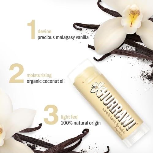 Hurraw Vanilla Bean Lip Balm/Vanilya 4.8gr