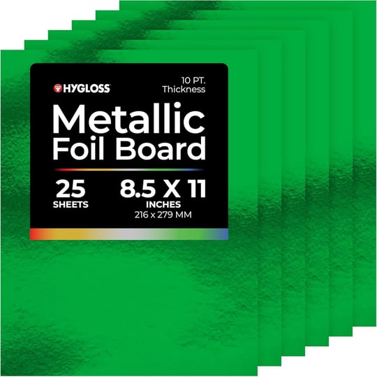 Hygloss Metalik Folyo Tahta Kart Stok Çarşafları Sanat ve El Sanatları, Sınıf Etkinlikleri ve Kart Yapımı, 25 Paket, 8,5 x 11-inç, Kırmızı, 25 Adet