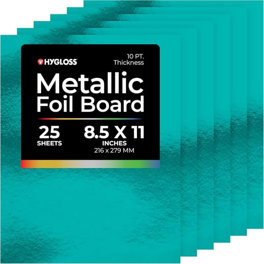 Hygloss Metalik Folyo Tahta Kart Stok Çarşafları Sanat ve El Sanatları, Sınıf Etkinlikleri ve Kart Yapımı, 25 Paket, 8,5 x 11-inç, Kırmızı, 25 Adet