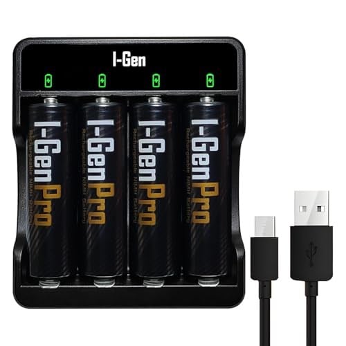 I-Gen G429 4lü Pil Şarj Aleti + 4 Adet AA Pro 2950 mAh Şarjlı Kalem Pilli Set