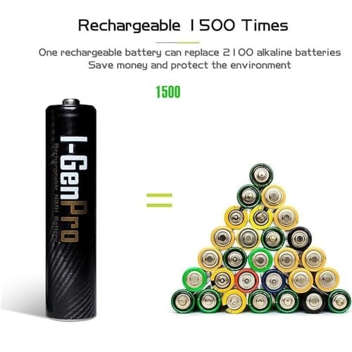 I-Gen Pro P103 8 Adet AA 2950 mAh Şarj Edilebilir Kalem Pil 1.2V Ni-MH Şarjlı Pil