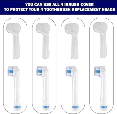 ibrush Banyolar için ibrush Kaplamalı Diş Fırçası Tutucuları - Elektrikli Diş Fırçası Kapakları Kapakları - Diş Fırçası Koruyucu - 4lü