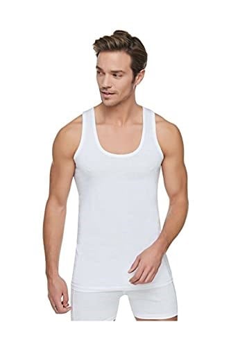 İçGiyimSanatı Tutku Erkek Beyaz Atlet Askılı Klasik Pamuklu Penye 6lı Paket BEYAZ 3XL giyimsanati-2505