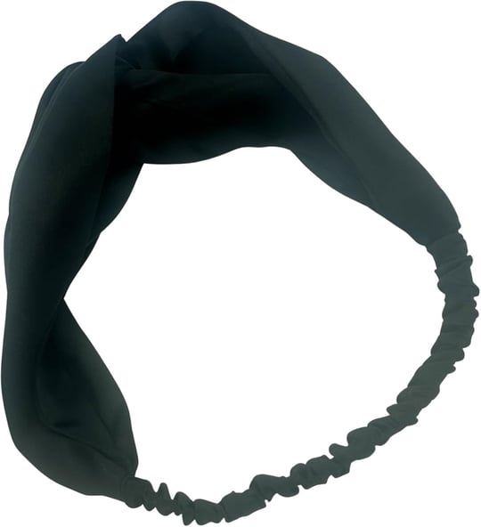 ICON SILK%100 Saf İpek Saç Bandı (Siyah)